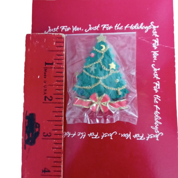 Christmas Holiday Jewelry Set Necklace Earrings Angel Bear Tree Pin Kitsch - Picture 7 of 13